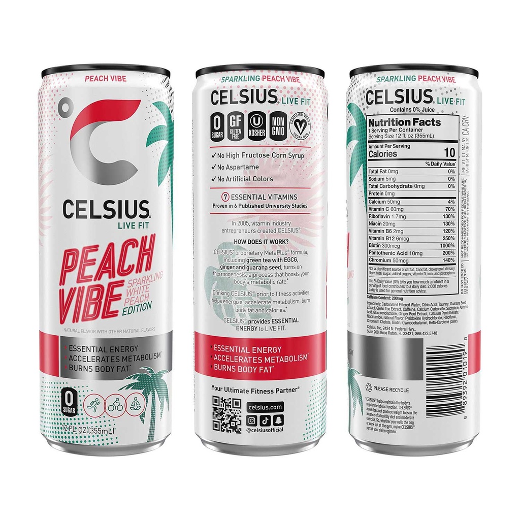 Celsius Live Fit Sparkling Vibe 12 fl. oz.