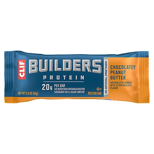 CLIF BUILDERS Gluten Free Protein Bar Chocolatey Peanut Butter