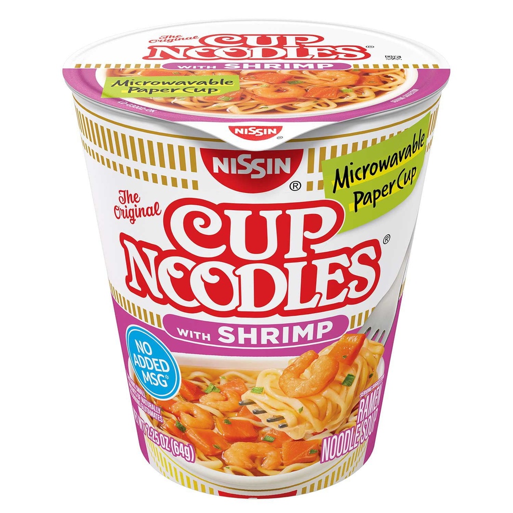 Nissin Cup Noodles, Shrimp Flavor, 2.25 oz
