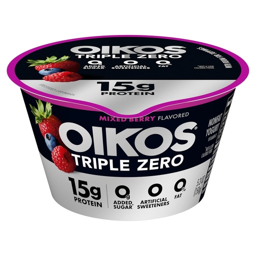 Oikos Triple Zero Nonfat Blended Greek Yogurt, 5.3 oz